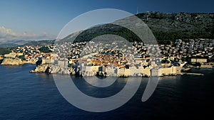 Aerial View of Dubrovnik Old Town at Sunrise, UNESCO Site, Croatia. part6