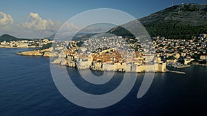 Aerial View of Dubrovnik Old Town at Sunrise, UNESCO Site, Croatia. part7