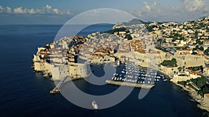 Aerial View of Dubrovnik Old Town at Sunrise, UNESCO Site, Croatia. part9