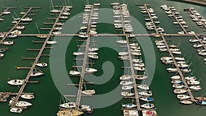 Aerial view. Dun Laoghaire marina. Dublin. Ireland