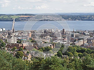 Aerial view of Dundee from Law hill