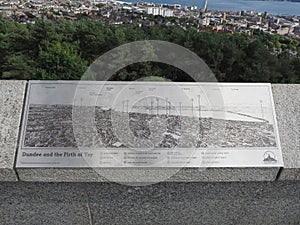 Aerial view of Dundee from Law hill