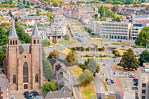 Aerial view of the Dutch city of Arnhem