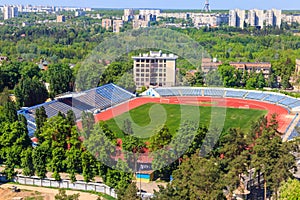 Aerial view of Dynamo Stadium in Kharkiv, Ukraine photo