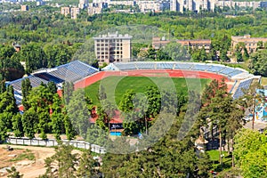 Aerial view of Dynamo Stadium in Kharkiv, Ukraine photo