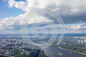 Aerial View Earth Landscape From Plane.