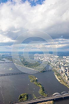 Aerial View Earth Landscape From Plane.