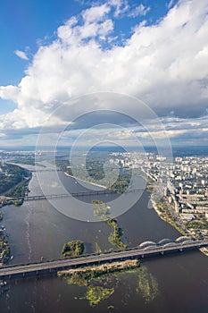 Aerial View Earth Landscape From Plane.