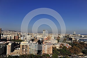 Aerial View of East Barcelona, Spain Coast Line photo