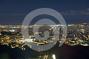 Aerial View of East Barcelona, Spain Coast Line photo