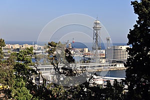 Aerial View of East Barcelona, Spain Coast Line photo