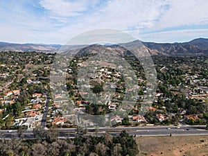 Aerial view of The East Canyon Area of Escondido
