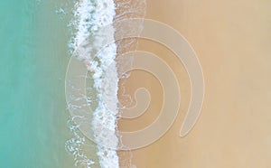 Aerial view with The ecology with a wave water energy with a summer tropical background