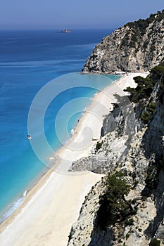 Aerial View of Egremni Beach, Lefkada Island