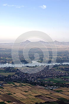 Aerial view of Egyptian town