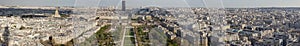 Aerial view from Eiffel Tower on Champ de Mars - Paris.