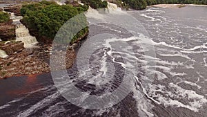 Aerial view of El Hacha waterfall. Canaima National Park