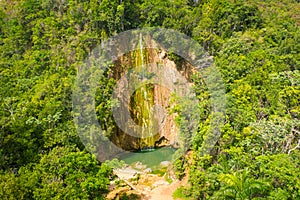 Aerial view of El Limon waterfall