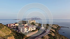 Aerial view of El Morro hill in Lecheria, located in the north of Anzoátegui State, Venezuela