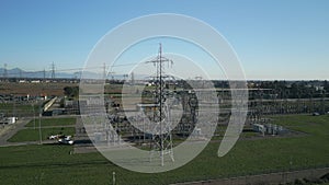 Aerial View Electrical Substation