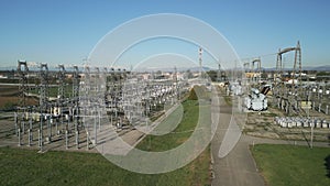 Aerial View Electrical Substation