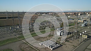 Aerial View Electrical Substation