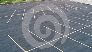 Aerial view of an empty parking lot