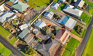 Aerial view of Emu Bay homes in Kangaroo Island, South Australia