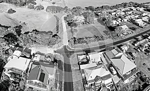 Aerial view of Emu Bay homes in Kangaroo Island, South Australia