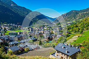 Aerial view of Encamp, Andorra