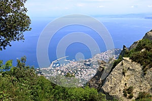 Aerial View from epomeo to Casamicciola, Ischia Island, Italy photo