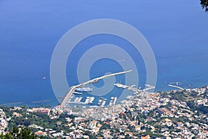 Aerial View from epomeo to Casamicciola, Ischia Island, Italy photo