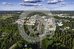 Aerial view of the Espoo Center district, Finland