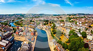 Aerial view of Exeter in summer day
