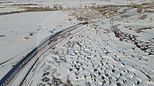 aerial view of express train