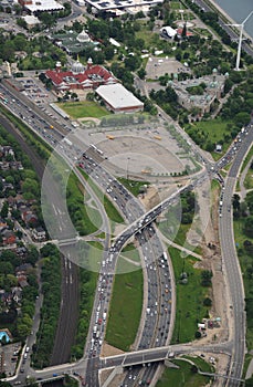 Aerial view of the expressway