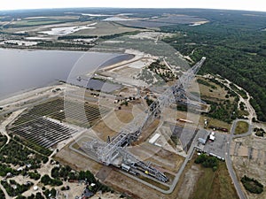 Aerial view of F60 overburden conveyor bridge.