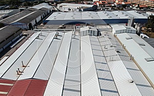 Aerial view from a factory building, wharehouse