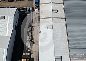 Aerial view from a factory building, wharehouse photo