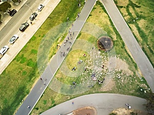 Aerial view famous Alamo Square in San Francisco, California