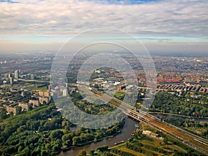 Aerial view of famous Amsterdam Zuid Holland photo