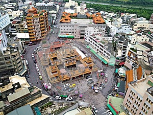 Aerial view of Chaotian Temple, Beigan, Yunlin, Taiwan photo