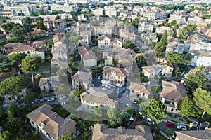 Aerial view of the famous Garbatella District in Rome