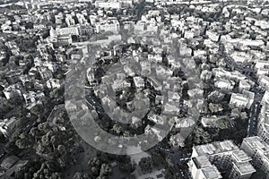 Aerial view of the famous Garbatella District in Rome