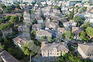 Aerial view of the famous Garbatella District in Rome