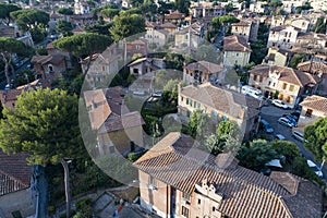 Aerial view of the famous Garbatella District in Rome