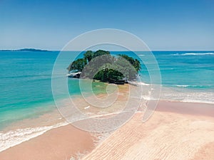 Aerial View of Famous Landmark Taprobane island in Weligama, Sri Lanka