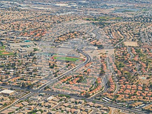 Aerial view of the famous Las Vegas cityscape