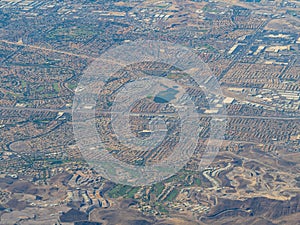 Aerial view of the famous Las Vegas cityscape