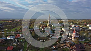 Aerial view of famous Russian historical Suzdal city